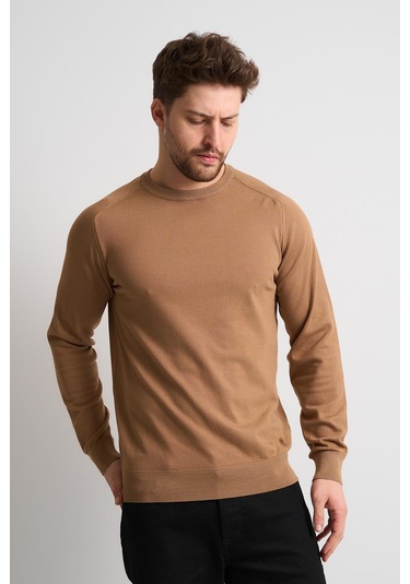 Alexandergardı Bisiklet Yaka Basic Triko Kazak Kahverengi