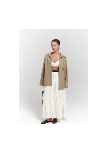 Phoebe Oversize Taş Gömlek Taş