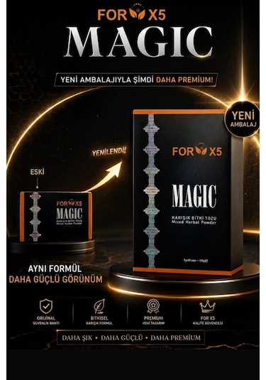 Diyetix Forx5 Magıc Yeni Karışık Bitki Tozu Bitkisel Özlü Karışım 30 Şase Yenilenmiş Premium Kutu 90 G