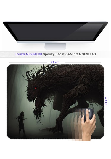 İlyuka 40x30cm Gaming Oyuncu Mousepad Spooky Beast Mp264030