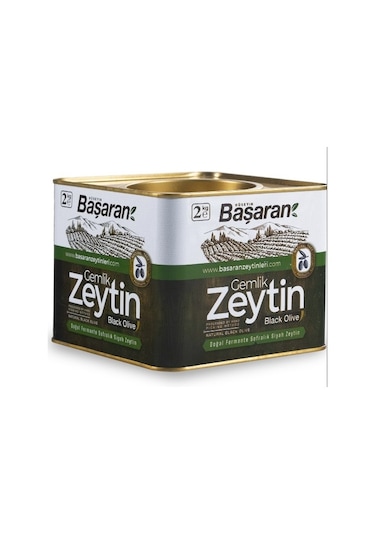 Başaran Gemlik Yağlı Hususi Siyah Zeytini 2 KG