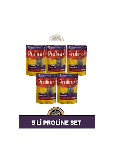 Proline Pouch Dana Etli Yaş Kedi Maması 5x85gr