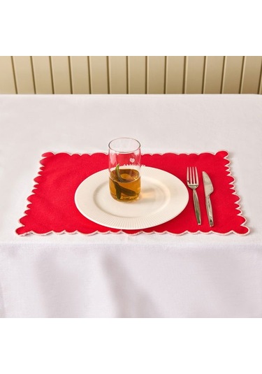 Evidea Soft Amore Amerikan Servis - Kırmızı - 30x50 Cm Kırmızı