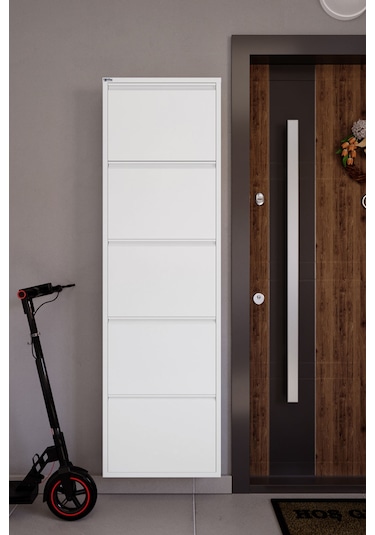 Ceha 5'li Metal Ayakkabılık - Kar Beyaz K.AYK-5 /AB9003