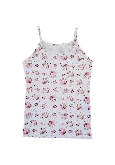 Tutku 6Lı Kız Çocuk Ip Askılı Atlet Empirme Pamuklu Renkli