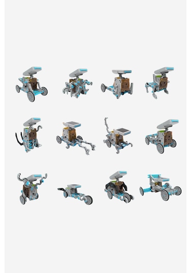 Discovery Güneş Enerjili Robot Seti, 12 Tasarım Ve 197 Parça Stem Oyuncağı Akıllı Oyuncaklar