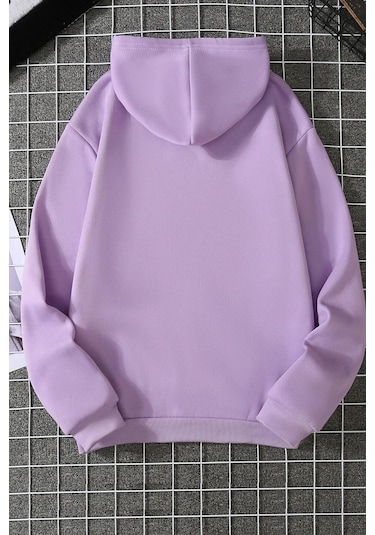 Karasuno Baskılı Sweatshirt Lila