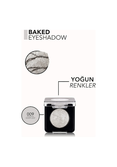 Flormar Yoğun Işıltılı Göz Farı - Baked Eyeshadow -009 Silver Leaf- 8682536052504