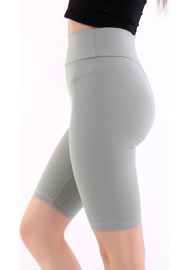 Self Clothing Kadın Mint Yeşil Yüksek Bel Fitilli Dayanıklı Örme Kumaş Toparlay (548212925)