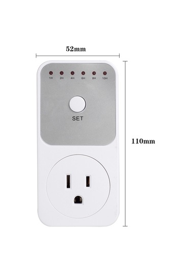 Konesam Eu Standartlı Zamanlayıcı Prizi - 1-10 Saat Arası Otomatik Kapatma, Pil İçeren, Enerji Tasarrufu, Ev Aletleri İçin Topraklı Priz