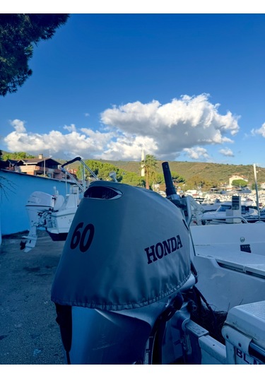 Tekne Motor Kılıfı Dıştan Takma Marin Deri Honda 60 Hp