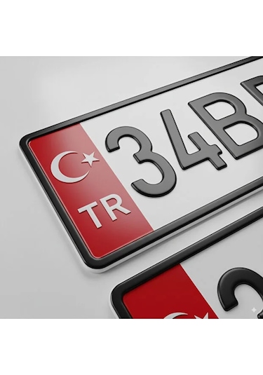 Mazda Rx-7 Uyumlu Tr Plaka Pleksi Kabartma Ve Folyo Sticker 2 Adet