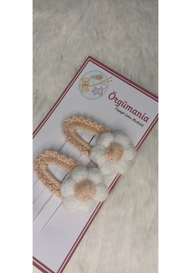 Amigurumi Toka - Çıtçıtlı El Örgüsü Toka 1 Çift Ten Rengi