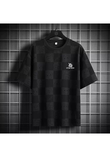 Erkek Kısa Kollu Tişört, 8886 Siyah Diğer