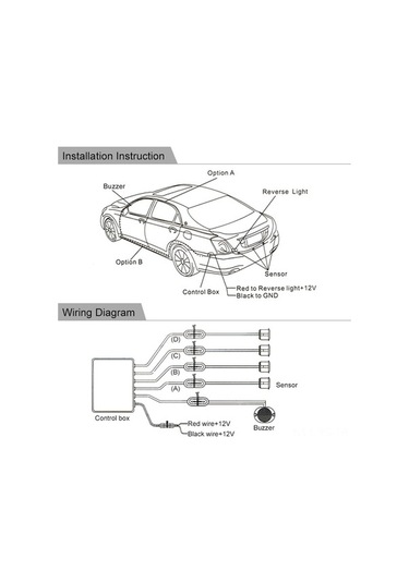 Moly 4 Lü Ultrasonik Park Sensörü, Sesli Uyarı, 0.3-2m Mesafe Algılama, Karbon Siyah, Güvenli Park