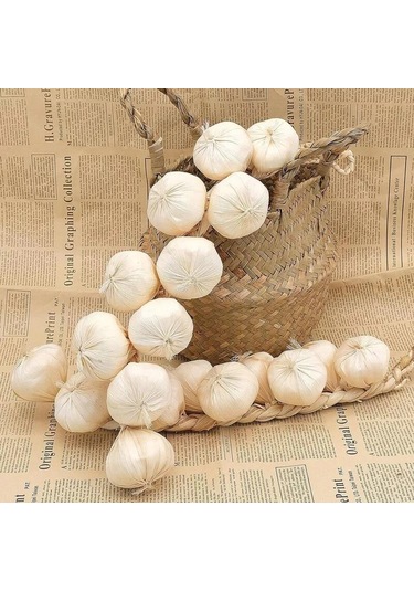 Yapay Soğan Salkımı Süs Sahte Beyaz Soğan Yapay Meyve Sebze