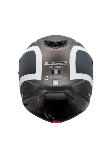 Ls2 Strobe 2 Victory Çene Açılır Kask Mat Titanyum - Beyaz - Mavi