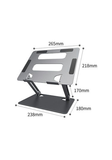 Ebitda 17,3 Katlanabilir Alüminyum Tablet Standı, Soğutucu Dizüstü Bilgisayar Yükselticisi, Gümüş