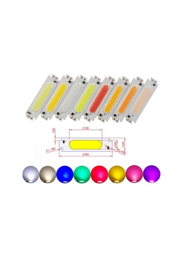 Cob Led Çip Turuncu 12V 2W 6015 Pcb Bord Dıy Işık Kaynağı