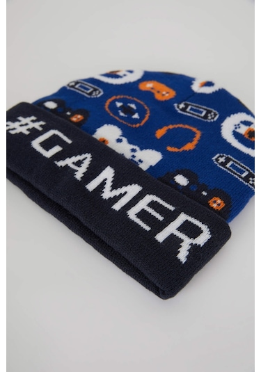 Defacto Erkek Çocuk Desenli Triko Bere A5466A823WNKR1