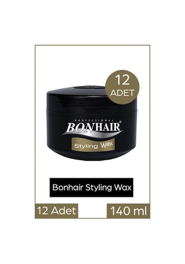 Bonhair Profesyonel Styling Wax 12 x 140 ML