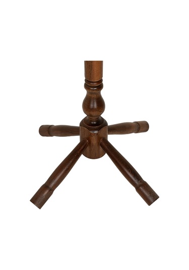 Refilya Masif Ahşap Tornalı Askılık Ceviz Cilalı Doğal