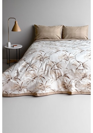 Alla Turca Tek Kişilik Yazlık Uyku Seti Düz Çarşaflı Natura Sütlü Kahve Sütlü Kahverengi