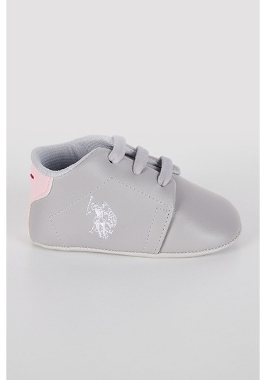 U.S. Polo Assn. Gri Bağcıklı Kız Bebek Ayakkabı 5274-30639 Gri