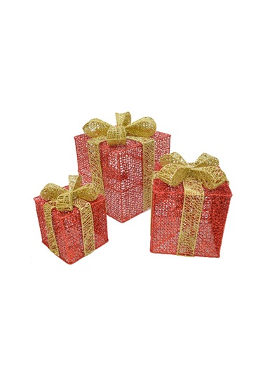 Waldern Yılbaşı Çam Ağacı Hediye Paketi Orta Boy Kırmızı-altın