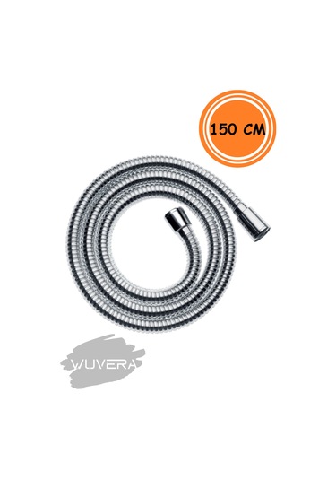 Wuvera 360 Dönen Spiral Duş Hortumu Dayanıklı Ve Esnek Tasarım Gümüş