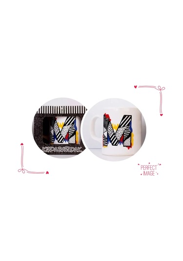 M Harfli Bardak Tasarımı Beyaz