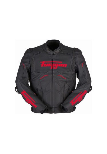 Furygan Raptor Evo 2 Deri Motosiklet Ceketi Siyah Kırmızı