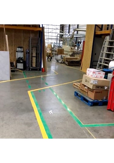 Yer Işaretleme Bandı Yeşil 10cmx30m Zemin İşaretleme İkaz Bandı