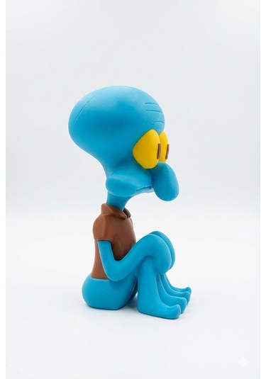 Squidward Figür Çizgi Film Karakteri Dekoratif Figür Masaüstü Dekor 0