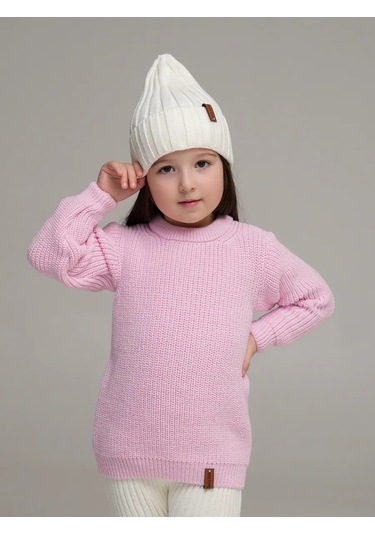Djaza Kids Çocuklar İçin Örme Oversize Kazak 241271963 Pembe