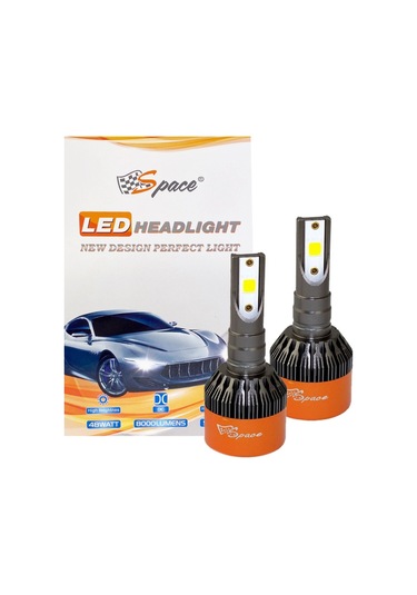 Space Led Far Ampulü Beyaz 48w 12v 8000lm H7 / Laam90 Renkli