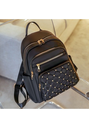 Lixiaqu01 Black Seyahat Sırt Çantası, Çift Omuz Çantası, Şık Siyah