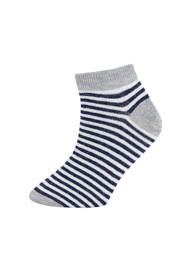 DeFacto Erkek Çocuk 5'li Pamuklu Çizgili Patik Çorap N1919A6NSKR1