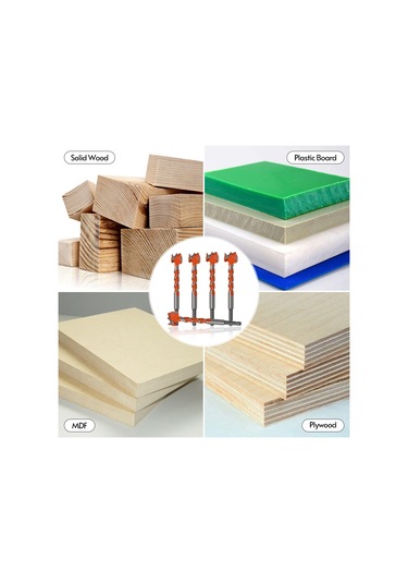 Lemestar Karbür Uçlu Forstner Matkap Ucu Seti - 16/18/20/22/25mm Ahşap Ve Plastik Delme İçin 7mm Altıgen Sap Diğer