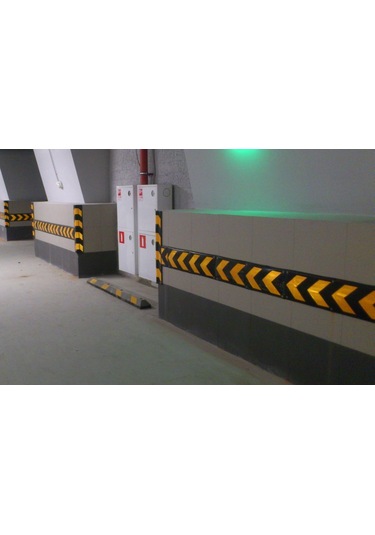 Otopark Kauçuk Duvar Koruma 80CM x 22CM Köşe ve Kolon Koruyucu