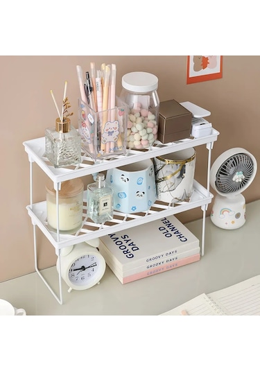 Yifomall Katlanabilir Çok Amaçlı Mutfak Ve Banyo Düzenleme Rafı, 1 Adet Beyaz
