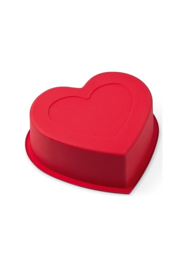 Silicolife SET010 Sevgiliye Özel Kalp ve Gül Desenli Kek ve Pasta