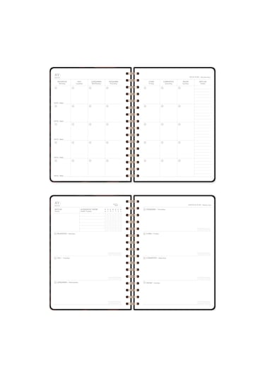 A5 Spiralli Süresiz Planlayıcı Ajanda Kahverengi Zebra Kahverengi Zebra