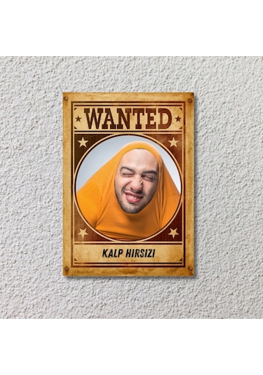 Kişiye Özel Eğlenceli Wanted Poster Aranıyor Tasarım