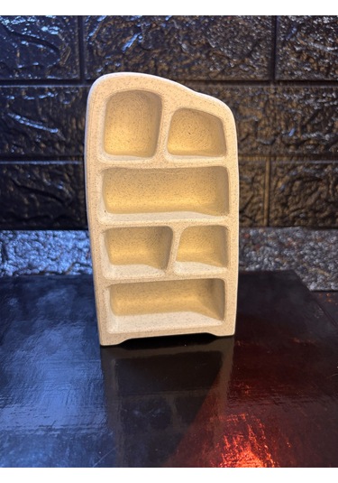 Modern Organik Form Mini Kitaplık Masaüstü Dekoratif Raf