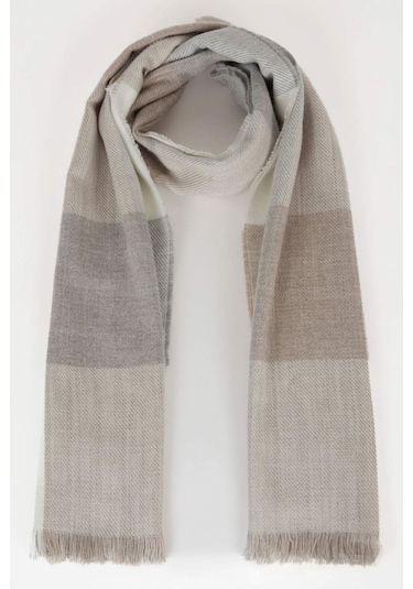 Defacto Kadın Kareli Atkı V0580az24wngr100 Gri