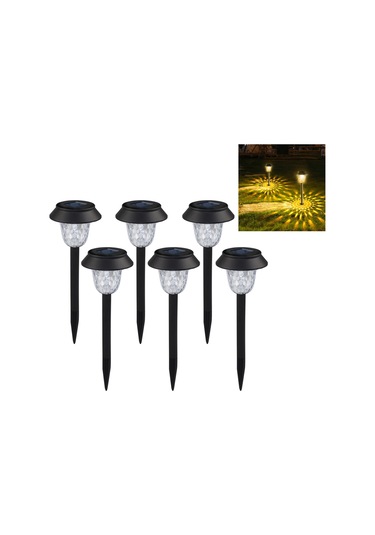 Cbtx Cıs-57454 6 Adet / Takım Ip65 Su Geçirmez Bahçe Hissesi Işık Veranda Yard Çim İçin Güneş Enerjili Led Lamba - Sıcak Beyaz Işık Diğer