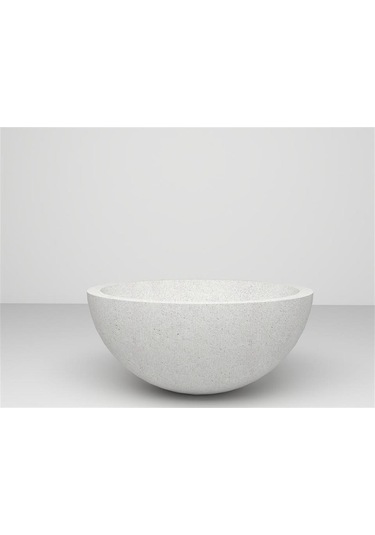 Nuano Consept Eksen Serisi Yuvarlak Saksı Beyaz 30x15