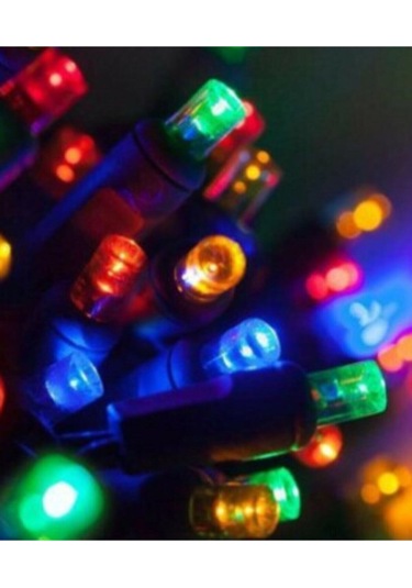 Fişli Led Rengarenk Yılbaşı Çam Ağacı Işığı 10 M Led Çok Renkli