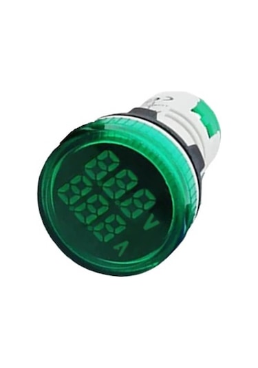 Ad22-22va 22mm Voltampermetre 50-500v 0-100a Ac Yeşil